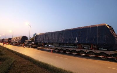 Xe siêu trường siêu trọng “hộ tống” đoàn tàu Cát Linh – Hà Đông
